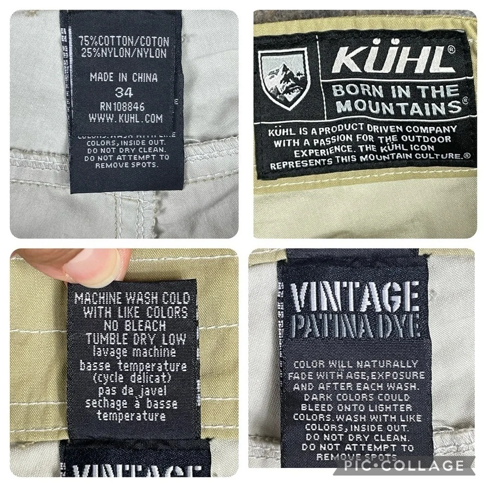 Kuhl Ramblr Khaki Shorts Cargo Gorpcore Outdoor Hiking Workwear Travel - Sz 36